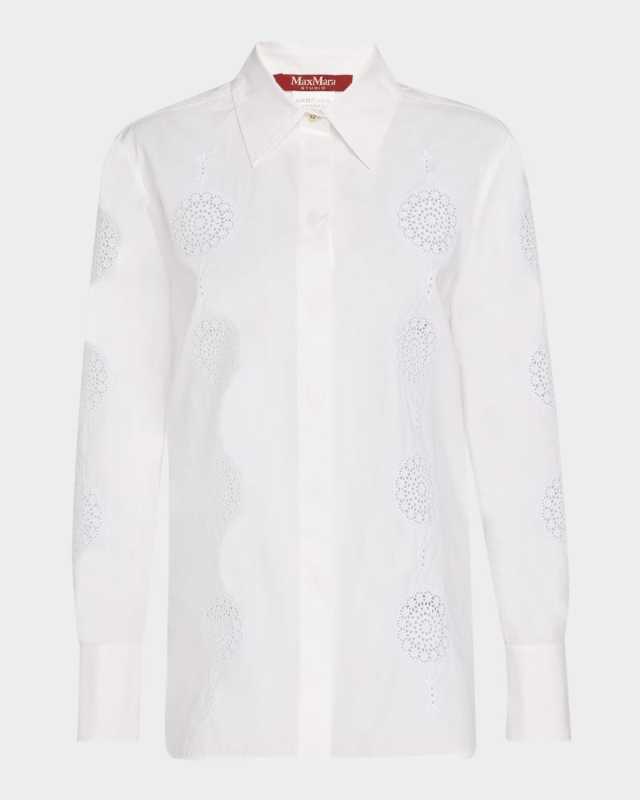 Sesia Button-Down Eyelet Shirt